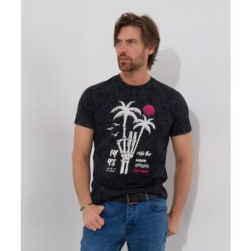 Palmen-Skelett Grafik T-Shirt