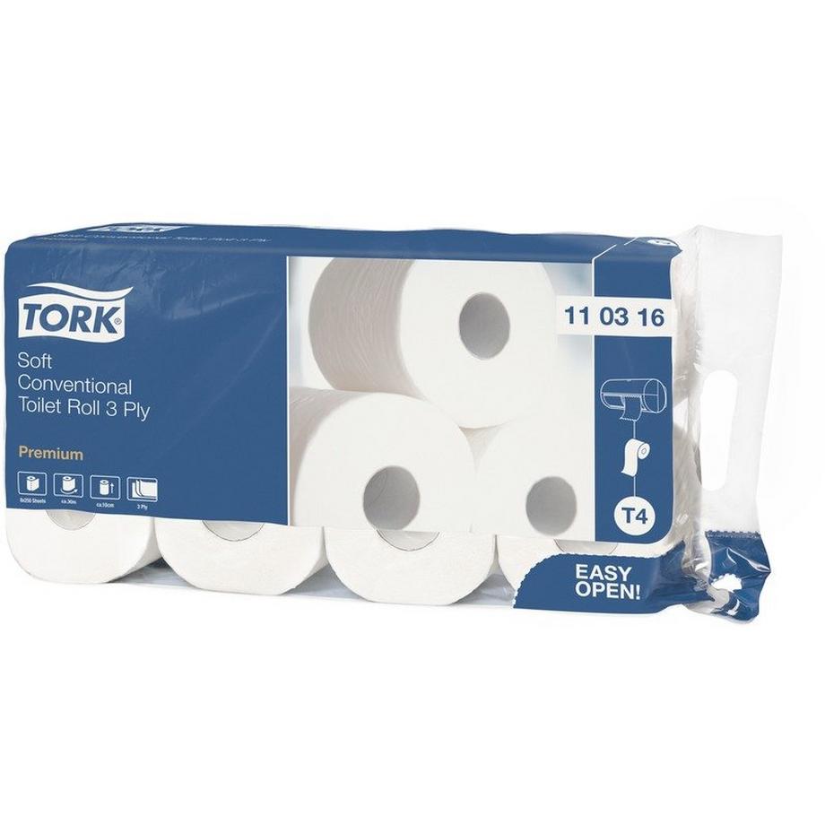 Tork  TORK Toilettenpapier Premium T4 110316 250 Blatt, 3-lagig 8 Stück 