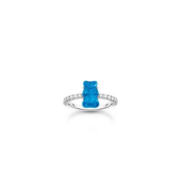 Bague HARIBO Ours d'or Bleu