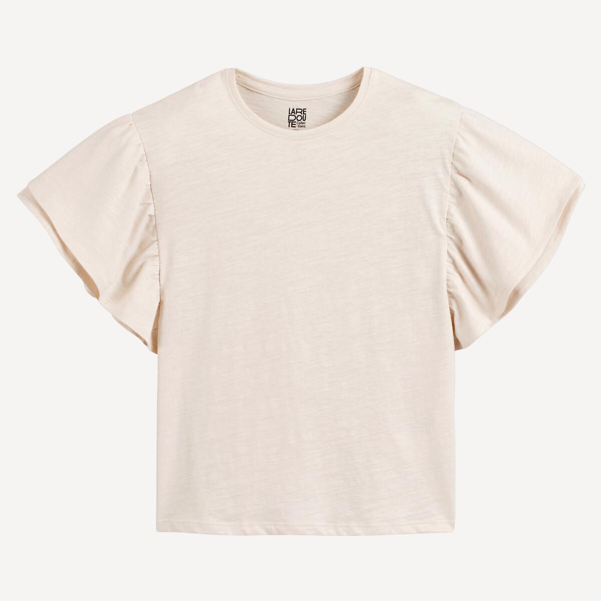 La Redoute Collections  T-Shirt mit kurzen Volantärmeln 