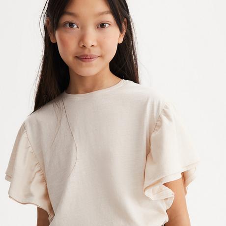 La Redoute Collections  T-Shirt mit kurzen Volantärmeln 