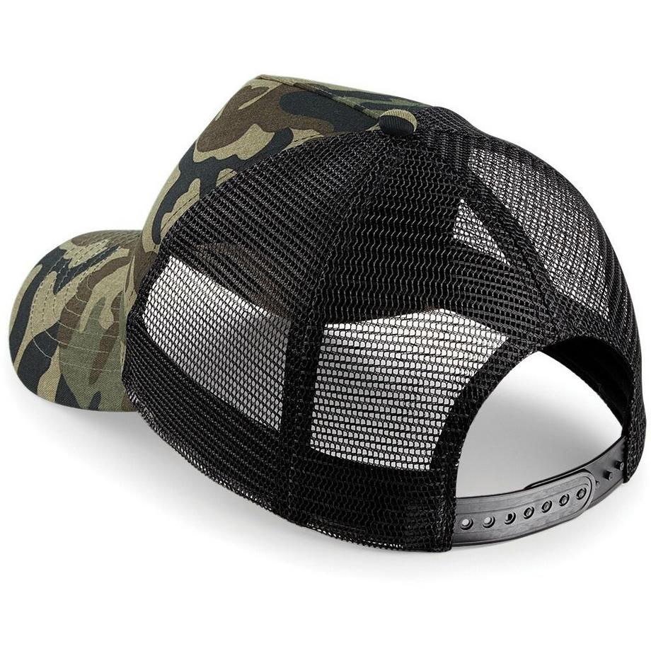 Beechfield Retro Camouflage Trucker Baseball Kappe  