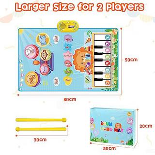 Activity-board  Jouets pour Bébés, Tapis de Musique 2 en 1, Tapis de Piano pour tout-petits, Jouets à tambour 