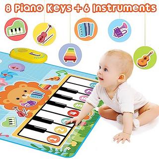 Activity-board  Jouets pour Bébés, Tapis de Musique 2 en 1, Tapis de Piano pour tout-petits, Jouets à tambour 