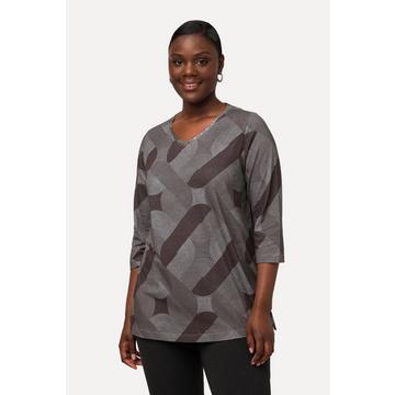 Shirt, A-Linie, V-Ausschnitt, 3/4-Arm, Pima Cotton