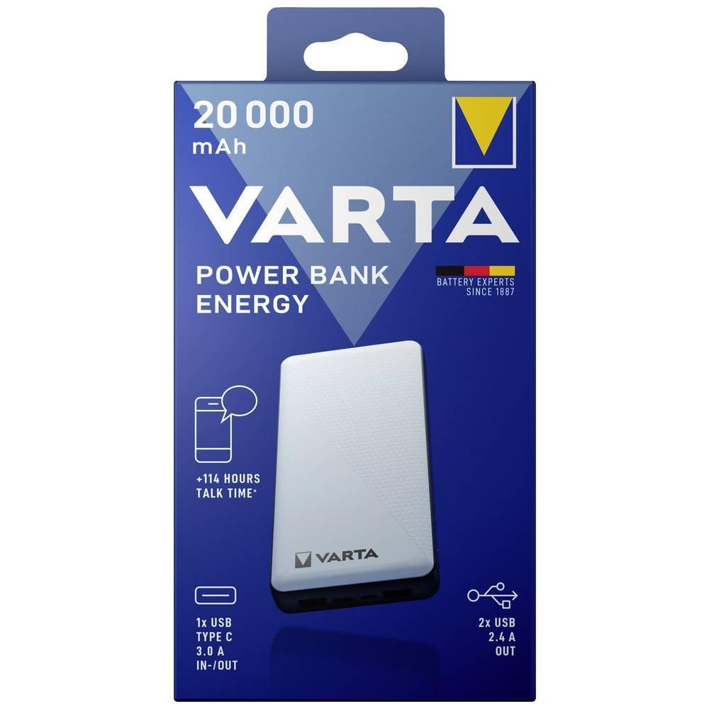 VARTA  Power Bank Energy 20000 Power bank 20000 mAh LiPo USB-C® Bianco/Nero 