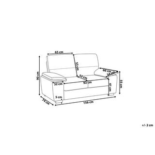 Beliani 2 Sitzer Sofa aus Kunstleder Retro VOGAR  