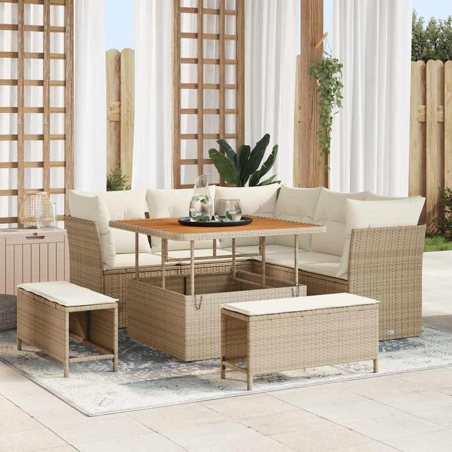 VidaXL Divano da giardino Polyrattan  