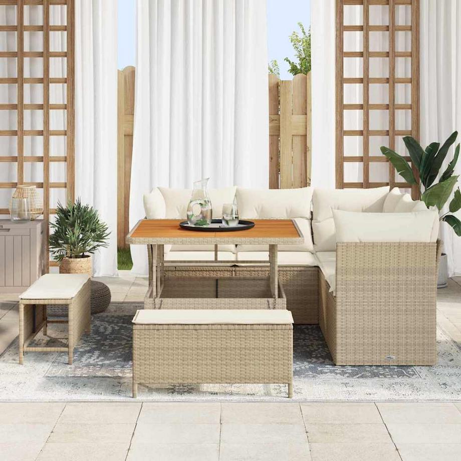 VidaXL Divano da giardino Polyrattan  