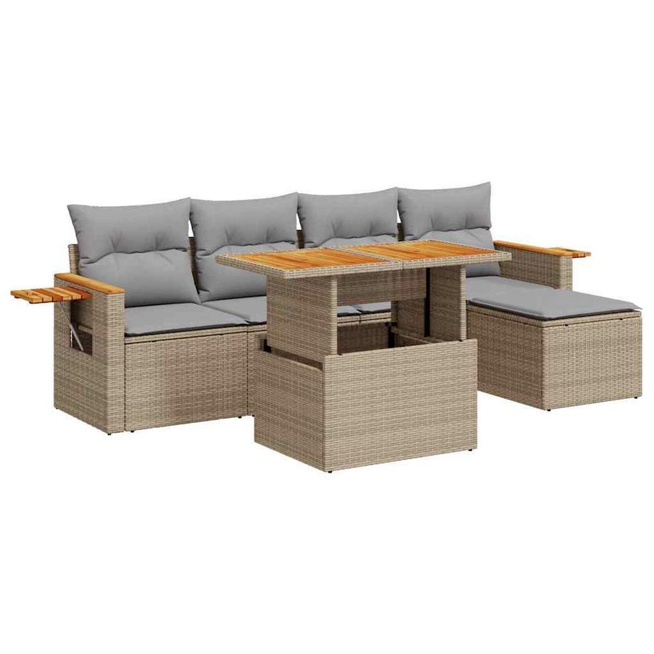 set divano da giardino Polirattan
