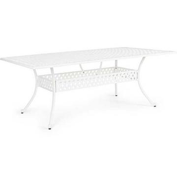 Table de jardin Ivrea 213x107 blanc