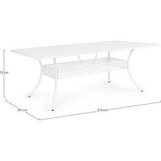 mutoni Table de jardin Ivrea 213x107 blanc  