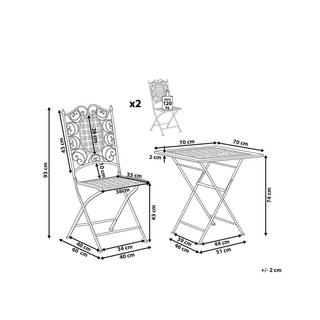 Beliani Bistro Set aus Eisen Retro BORMIO  