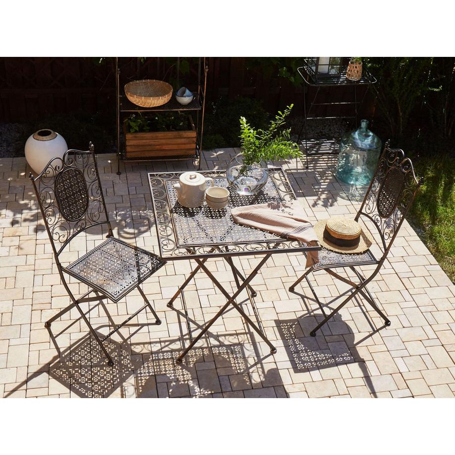 Beliani Bistro Set aus Eisen  BORMIO  