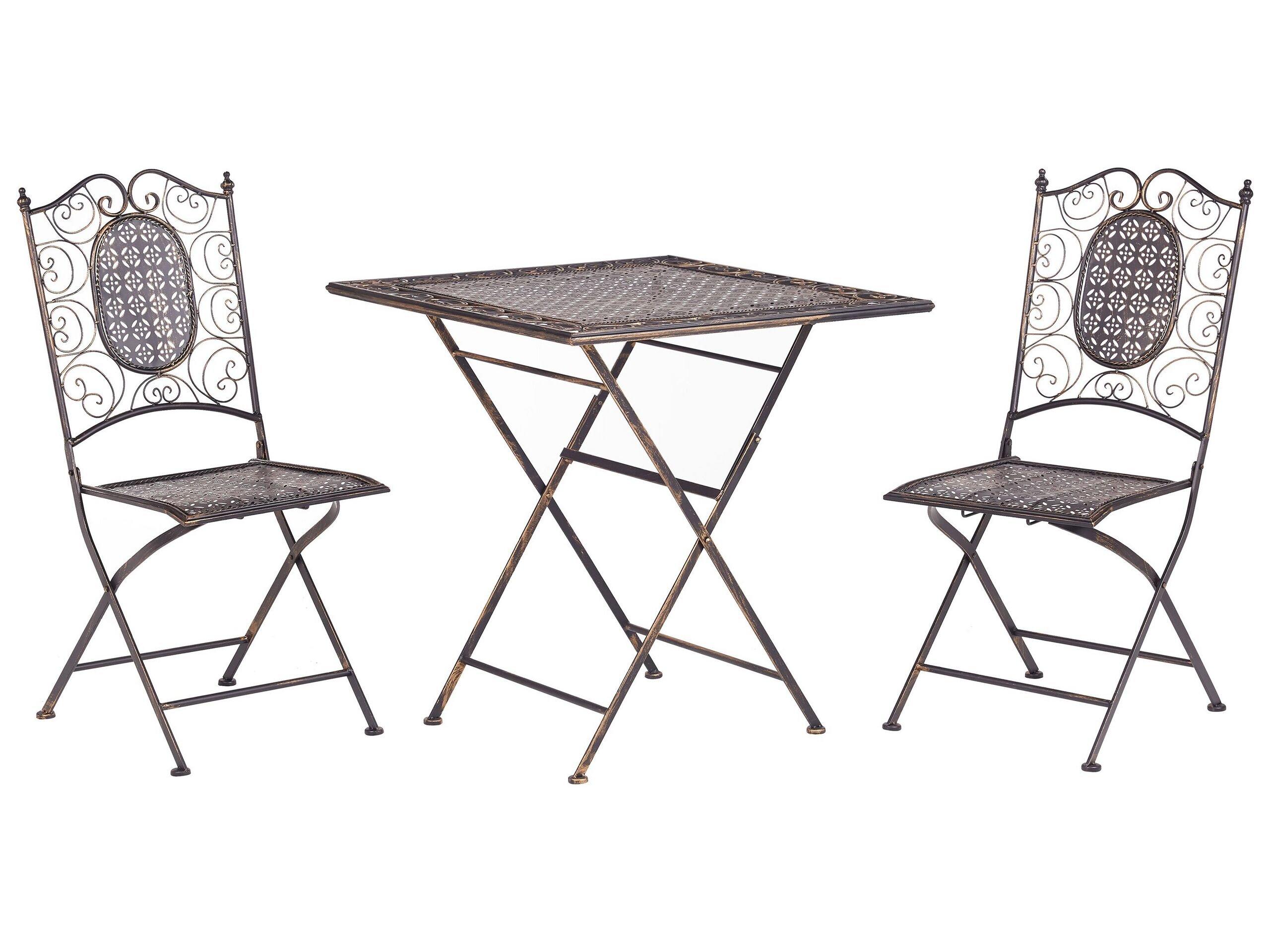 Beliani Bistro Set aus Eisen Retro BORMIO  