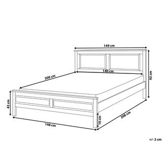 Beliani Letto con rete a doghe en Legno di pino Scandinavo OLIVET  