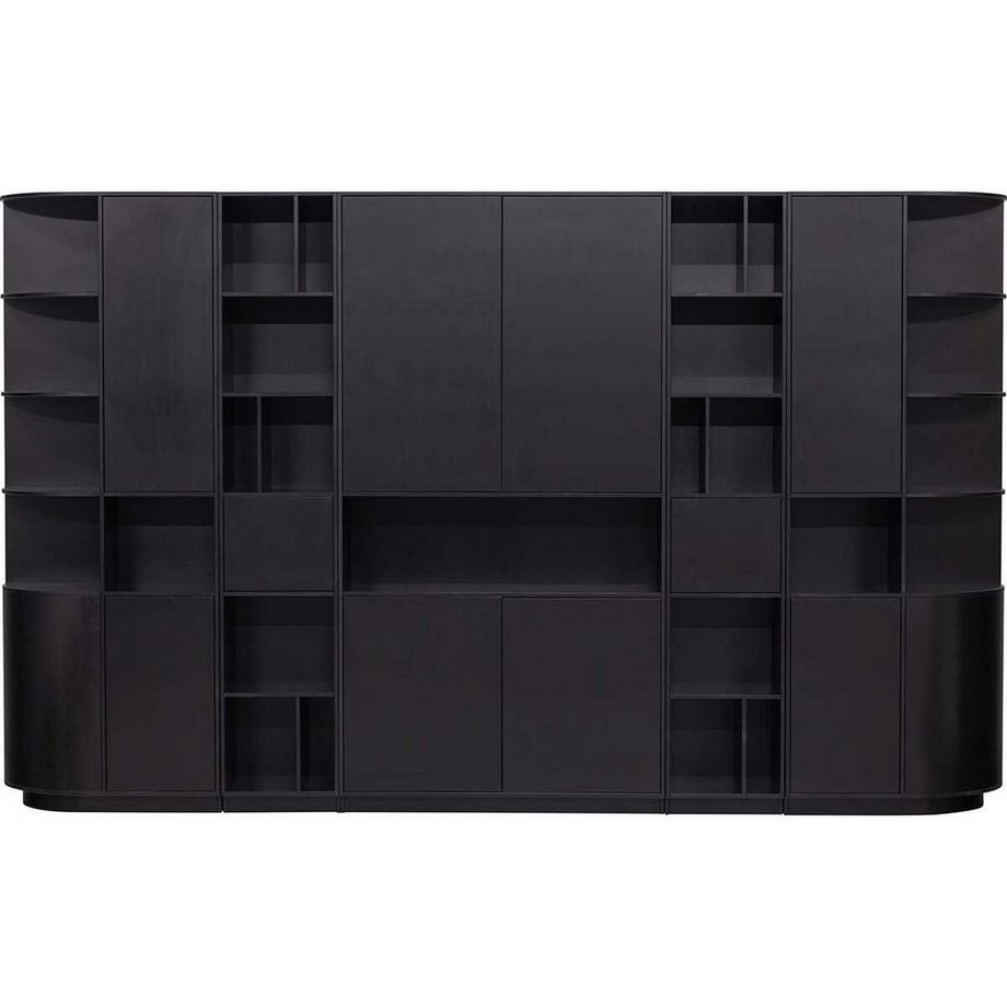 mutoni Schrank Finca rund rechts Kiefer tiefschwarz  