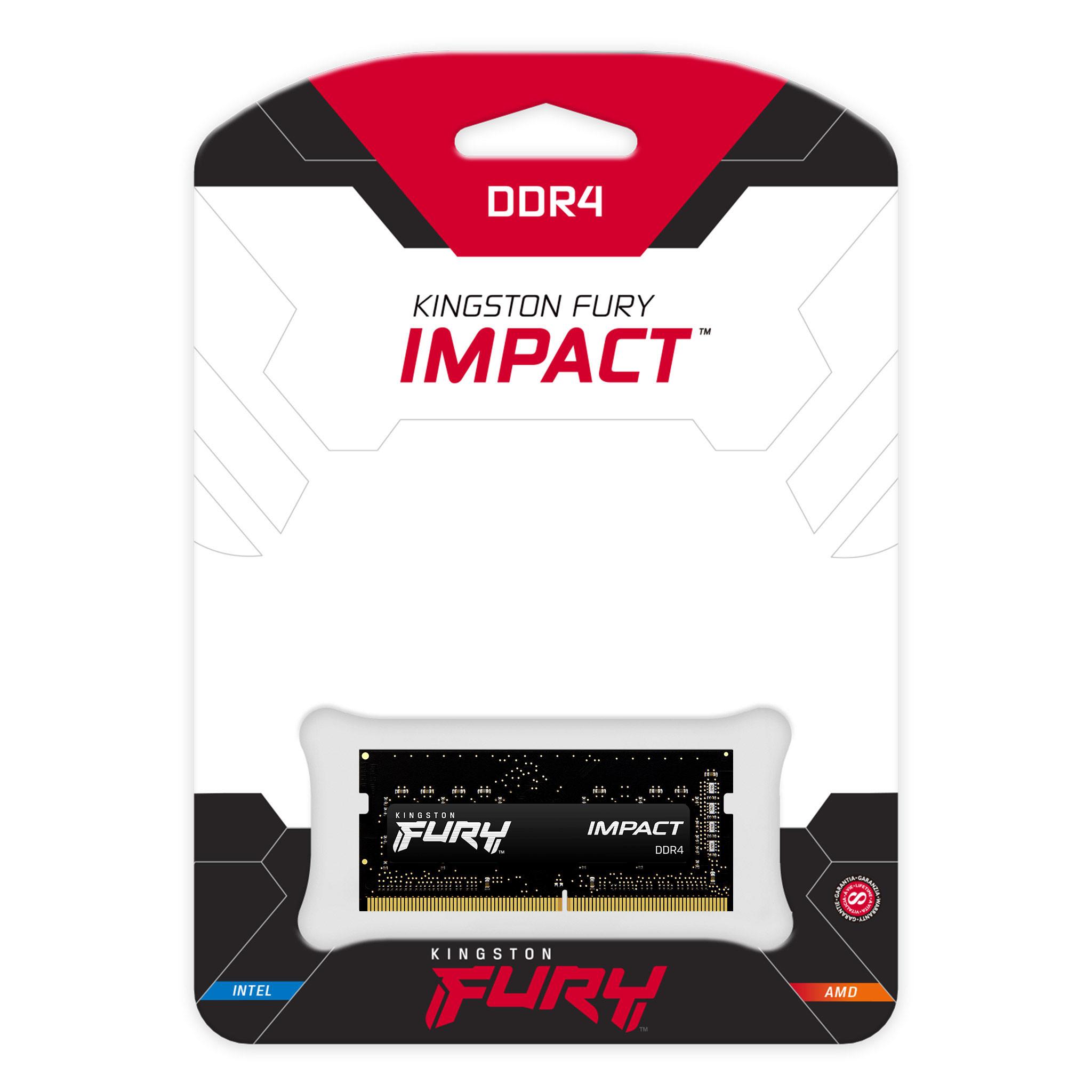 KINGSTON TECHNOLOGY  FURY 8GB 2666MT/s DDR4 CL15 SODIMM Impact 