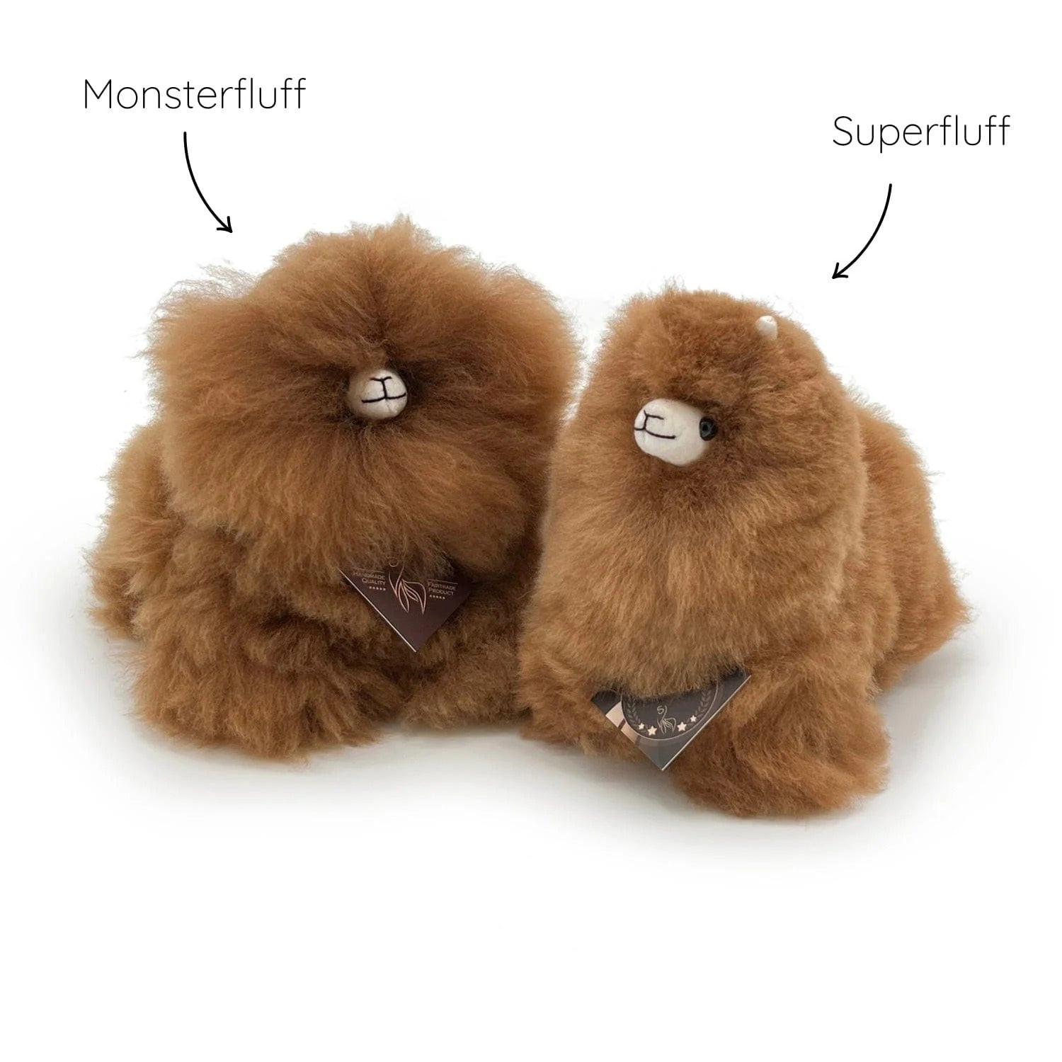 Inkari  Peluche Alpaga Mini (15 cm) - Fluff Monster - Hazelnut 