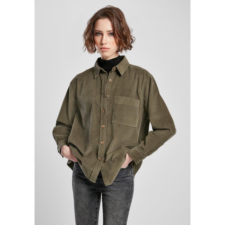 camicia da corduroy oversized (grandes tailles)