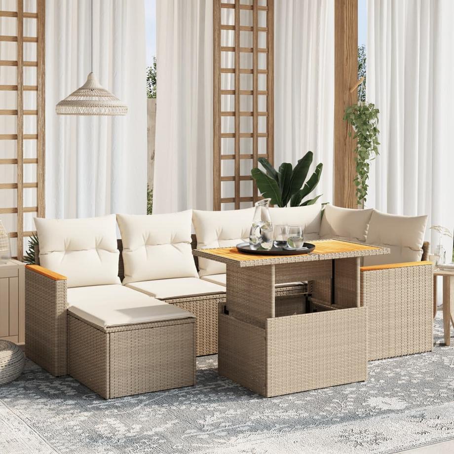 VidaXL set divano da giardino Polirattan  