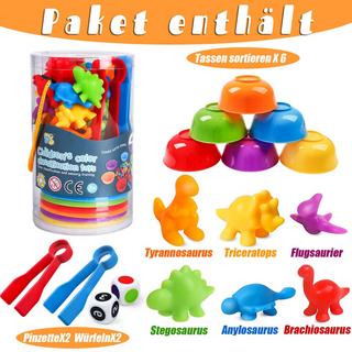 Activity-board  Jouets Tasses à trier et pinces assorties pour enfants 