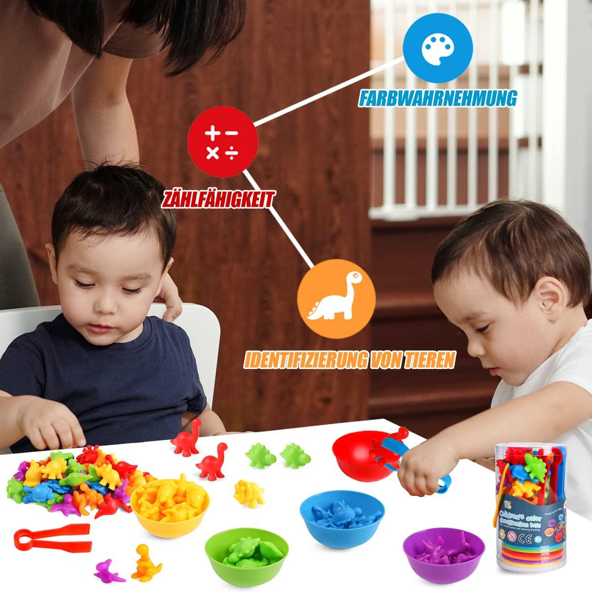 Activity-board  Jouets Tasses à trier et pinces assorties pour enfants 