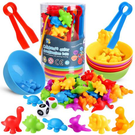 Activity-board  Jouets Tasses à trier et pinces assorties pour enfants 