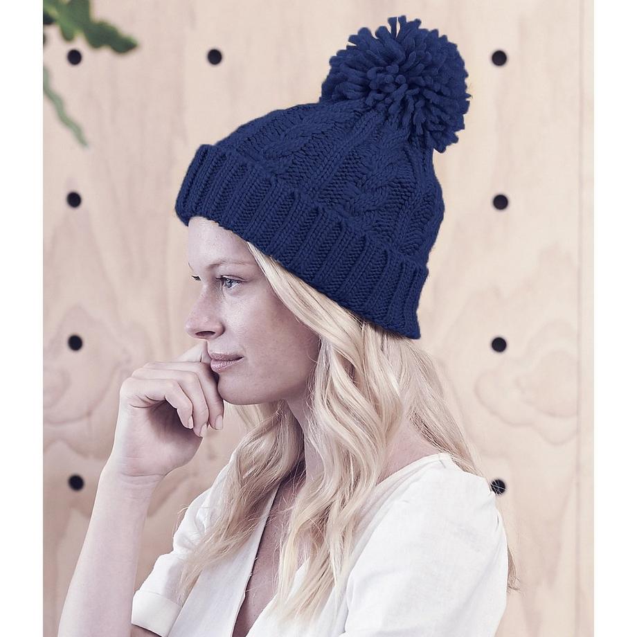 Beechfield Zopfmuster Melange Beanie  
