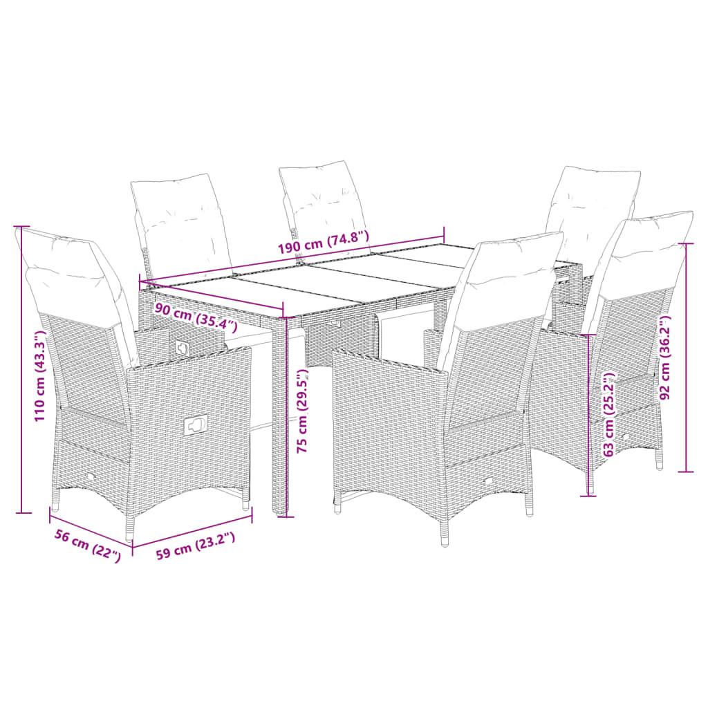 VidaXL Ensemble de bistro rotin synthétique  