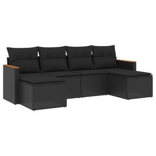 VidaXL set divano da giardino Polirattan  