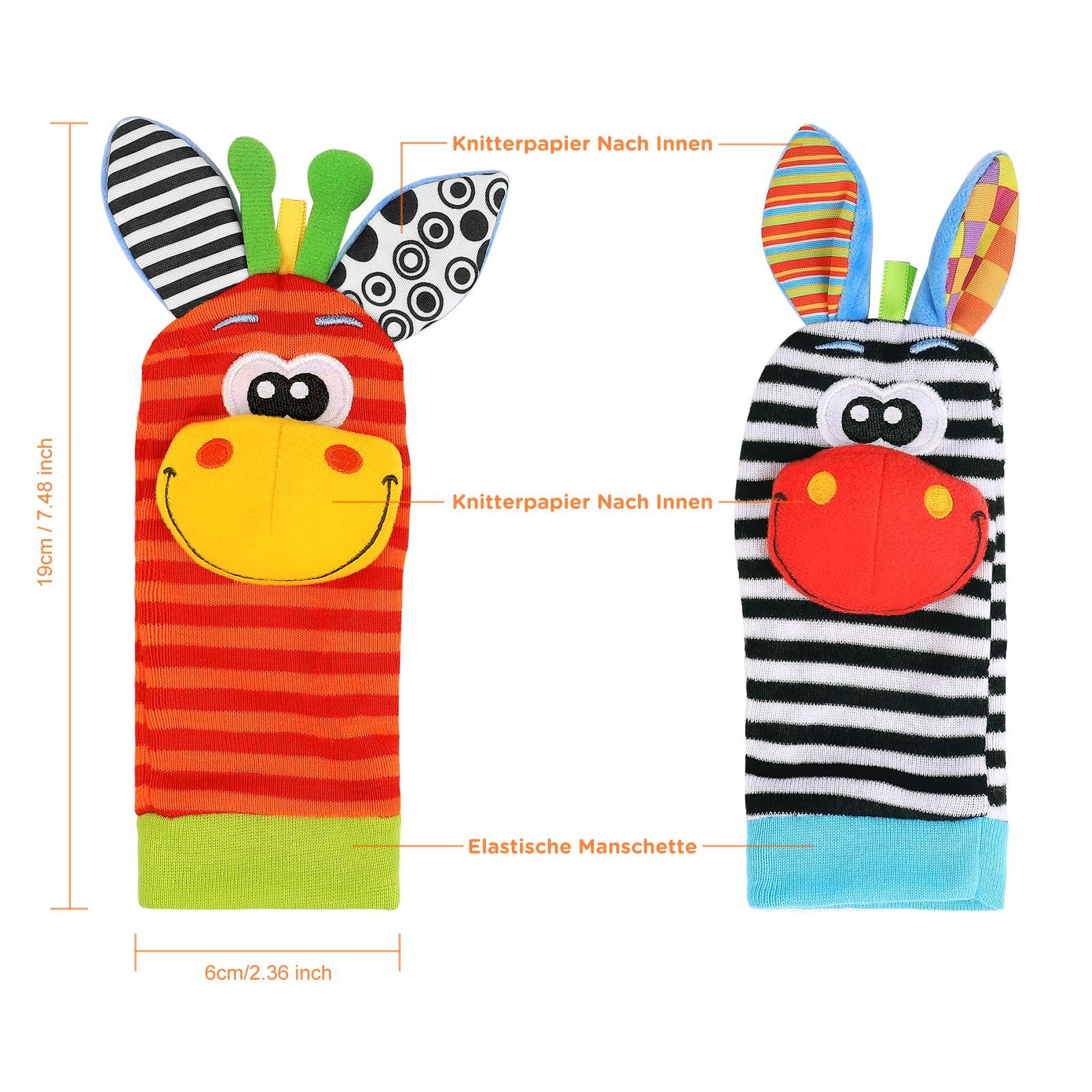 Activity-board  Jouet hochet bébé poignet et chaussettes, hochet bébé jouets doux développement jouet 