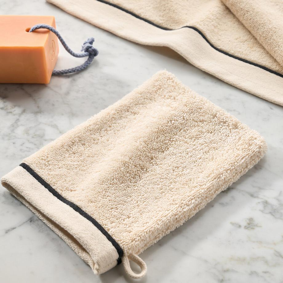 La Redoute Intérieurs Lot 2 gants de toilette en coton peigné 675 gr/m2  