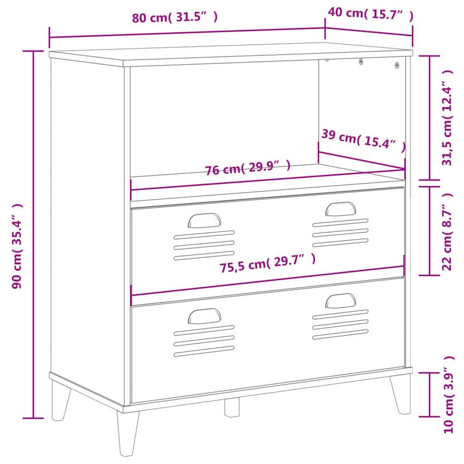 VidaXL Bücherregal holzwerkstoff  
