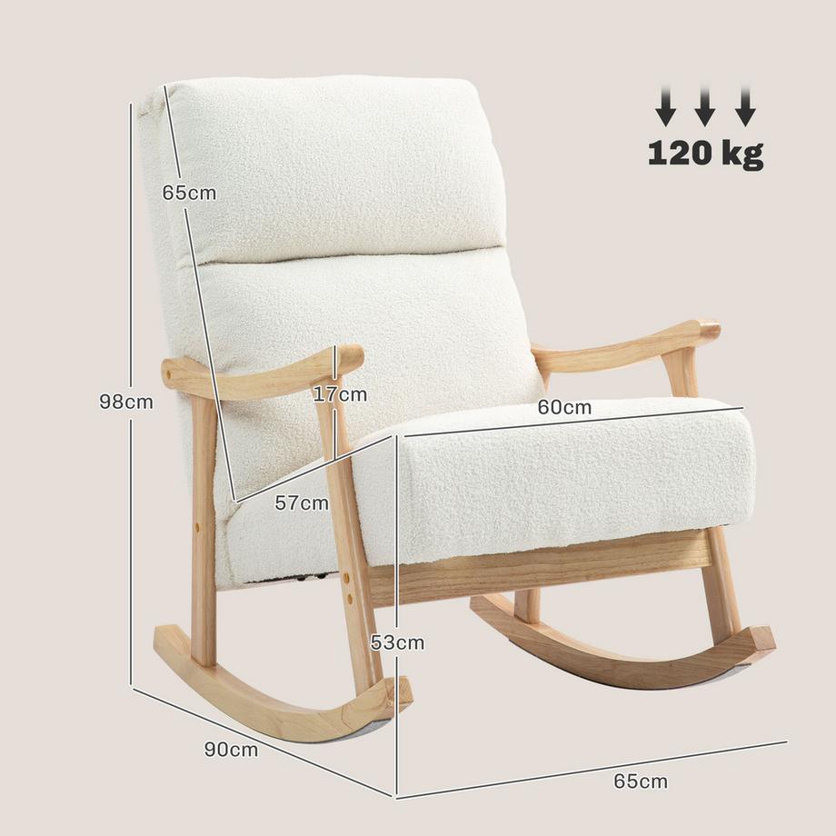 HOMCOM Fauteuil à bascule  