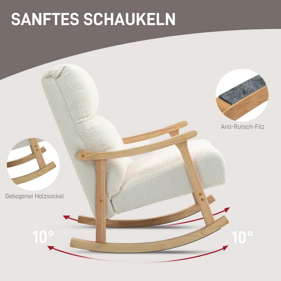 HOMCOM Fauteuil à bascule  
