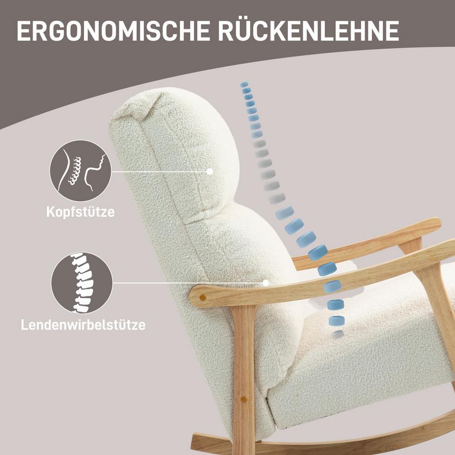 HOMCOM Fauteuil à bascule  