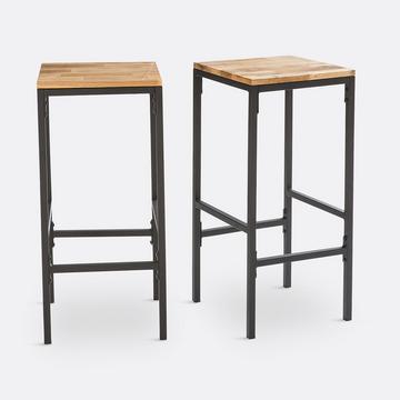 Lot de 2 tabourets de bar hauts