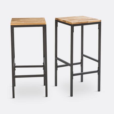 La Redoute Intérieurs Lot de 2 tabourets de bar hauts  