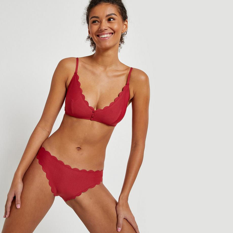 La Redoute Collections Slip bikini con bordo smerlato  