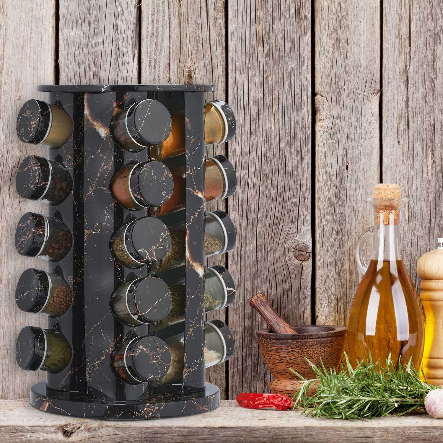 Northix Carrousel à épices aspect marbre  