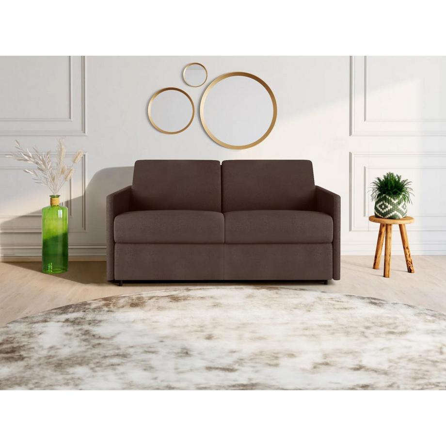Vente-unique Canapé 2 places conible express en tissu CALIFE Couchage Matelas  