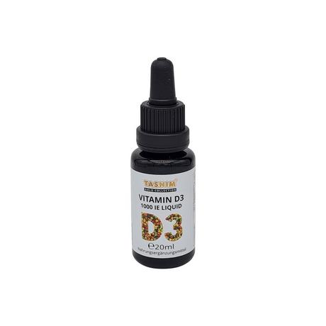 Tasnim  Gocce di vitamina D3 - 1000IE - Olio di cocco MCT 