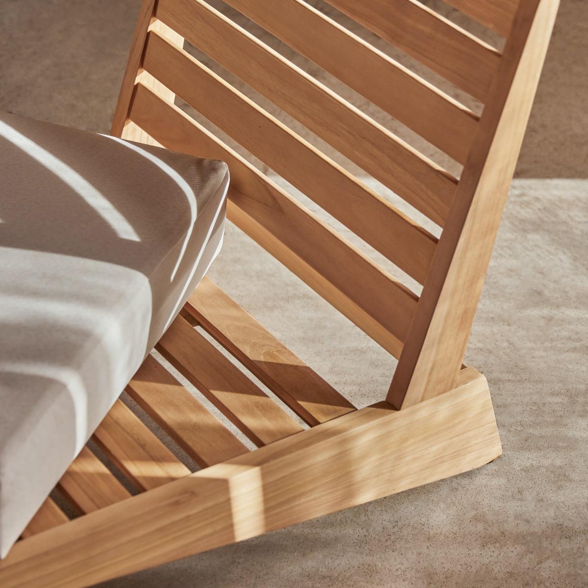 Tikamoon Gartensessel aus massivem Teak Olia  