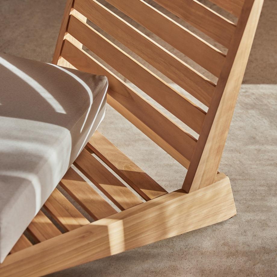 Tikamoon Fauteuil de jardin en teck massif Olia  