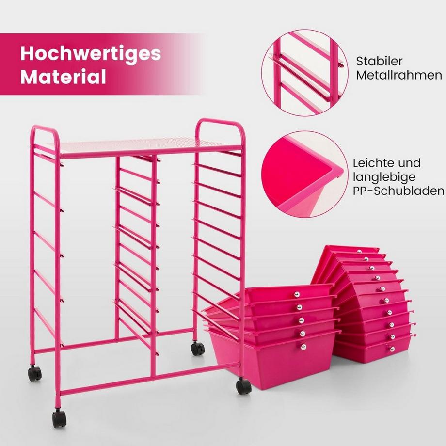 Northix Chariot de rangement avec 15 tiroirs  