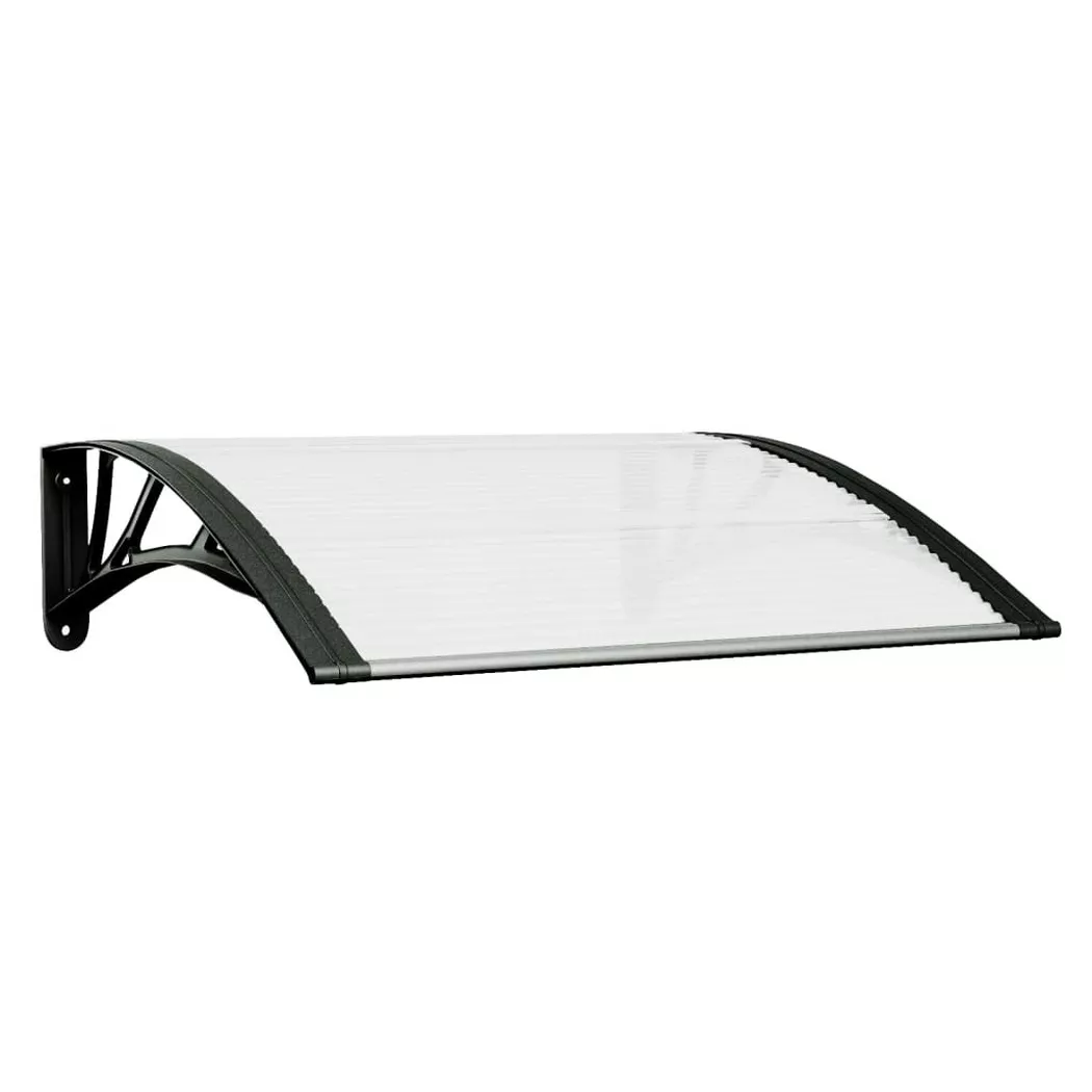VidaXL - Auvent de porte polycarbonate, One Size, Noir