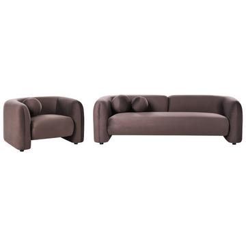 Salon pour 4 personnes en Velours Rétro LEIREN