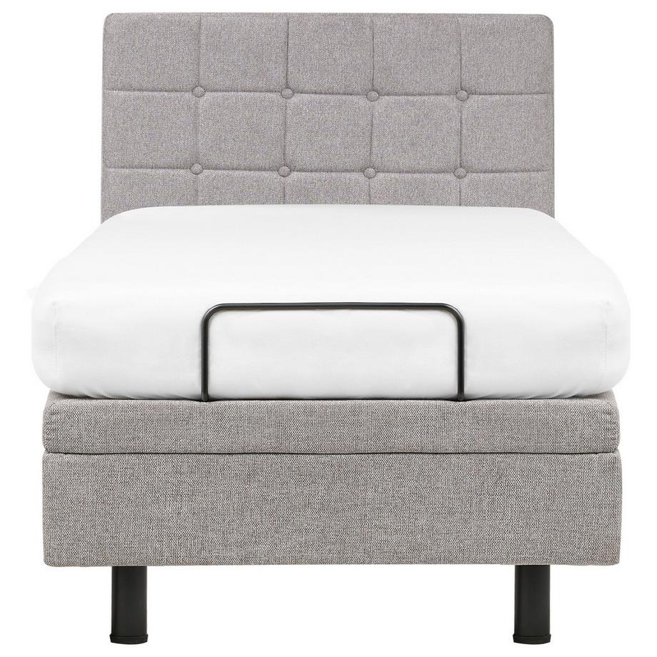 Beliani Letto regolabile en Tessuto  DUKE  