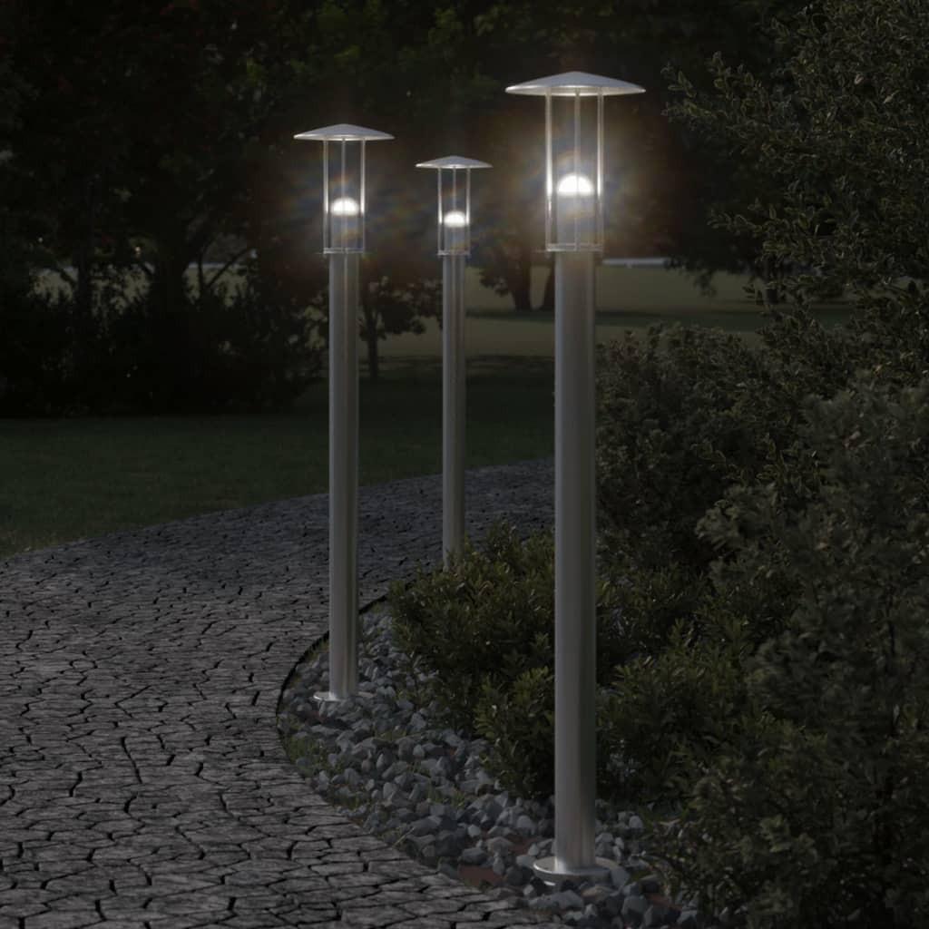 VidaXL Lampadaire d'extérieur acier inoxydable  